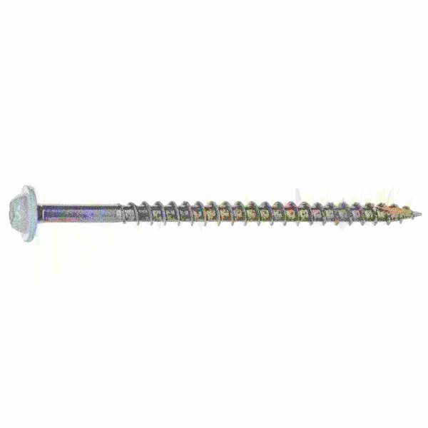 Saberdrive Wood Screw, #9, 3 in, White Steel Round Head Torx Drive, 75 PK 54098